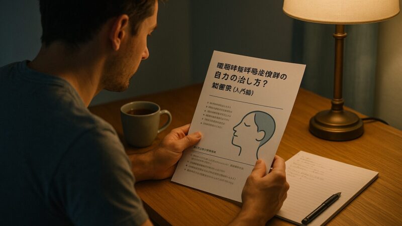 睡眠時無呼吸症候群の自力の治し方⁈知恵袋（入門編）