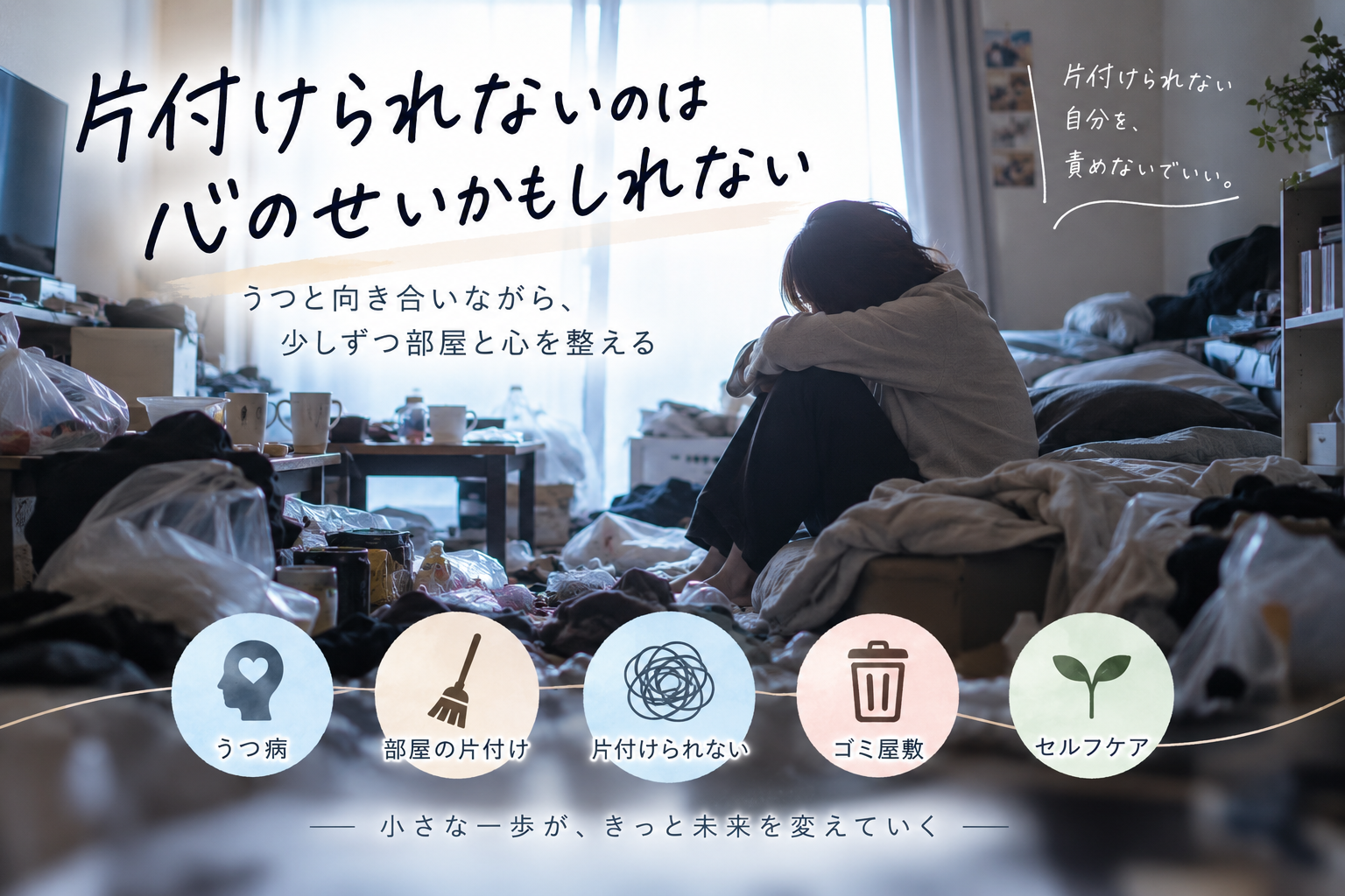 【うつ病で部屋を片付けられないとき】負担を減らす片付けの順番